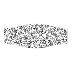 Elio s Shirt Faces In Black Outlines On White Stretchable Headband by PodArtist