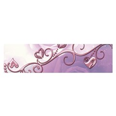 Wonderful Soft Violet Roses With Hearts Satin Scarf (oblong) by FantasyWorld7