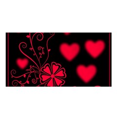 Background Hearts Ornament Romantic Satin Shawl