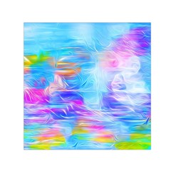 Background Drips Fluid Colorful Small Satin Scarf (square)