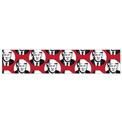 Trump Retro Face Pattern Maga Red Us Patriot Small Flano Scarf by snek