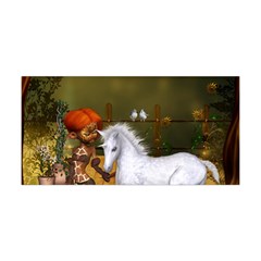 Cute Fairy With Unicorn Foal Yoga Headband by FantasyWorld7