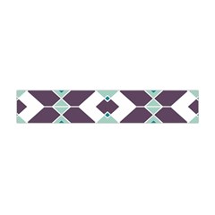 Teal And Plum Geometric Pattern Flano Scarf (mini) by mccallacoulture