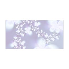 Pale Violet And White Floral Pattern Yoga Headband by SpinnyChairDesigns
