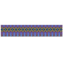 Purple Blue Ikat Stripes Large Flano Scarf  by SpinnyChairDesigns