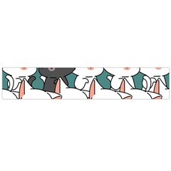 Seamless-cute-cat-pattern-vector Large Flano Scarf  by Sobalvarro