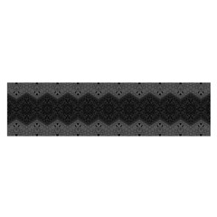 Boho Black Grey Pattern Satin Scarf (oblong) by SpinnyChairDesigns