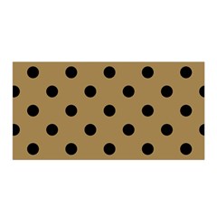 Large Black Polka Dots On Bronze Mist - Satin Wrap by FashionLane