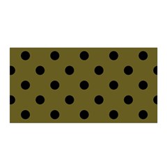 Large Black Polka Dots On Antique Bronze - Satin Wrap by FashionLane