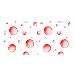 Red Drops On White Background Satin Wrap by SychEva