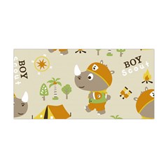 Seamless-pattern-vector-with-funny-boy-scout-scout-day-background Yoga Headband by Jancukart