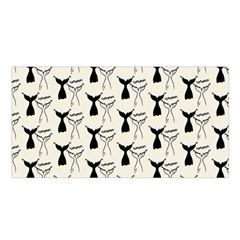Black And White Mermaid Tail Satin Shawl 45  X 80  by ConteMonfrey