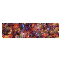 Fantasy Surreal Animals Psychedelic Pattern Oblong Satin Scarf (16  X 60 )