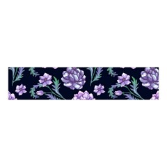 Elegant Purple Pink Peonies In Dark Blue Background Velvet Scrunchie by augustinet