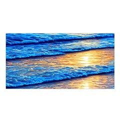Ocean Sunset Satin Shawl 45  X 80  by GardenOfOphir