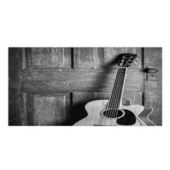 Acoustic Guitar Satin Shawl 45  X 80  by artworkshop