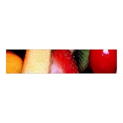 Fruits, Food, Green, Red, Strawberry, Yellow Velvet Scrunchie